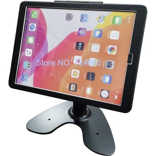 For iPad pro 12.9" floor display kiosk stand attached charging cable secure support lock holder locking casing