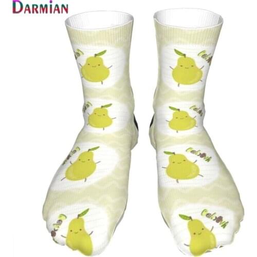 New Fashion Women Socks Funny Cute Cartoon Avocado Pattern Ladies Men Long Winter Christmas Socking Spring Custom Dropshipping