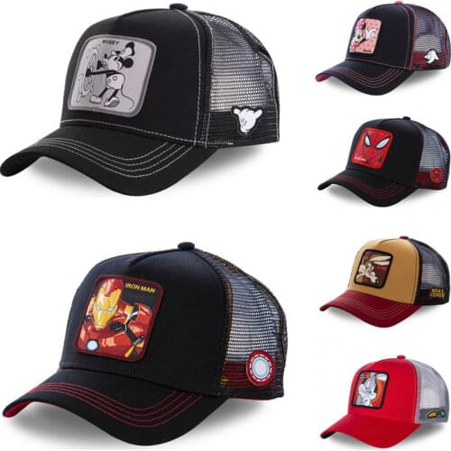 New Brand Anime Cartoon Mickey DONALD Duck Snapback Cotton Baseball Cap Men Women Hip Hop Dad Mesh Hat Trucker Hat Dropshipping