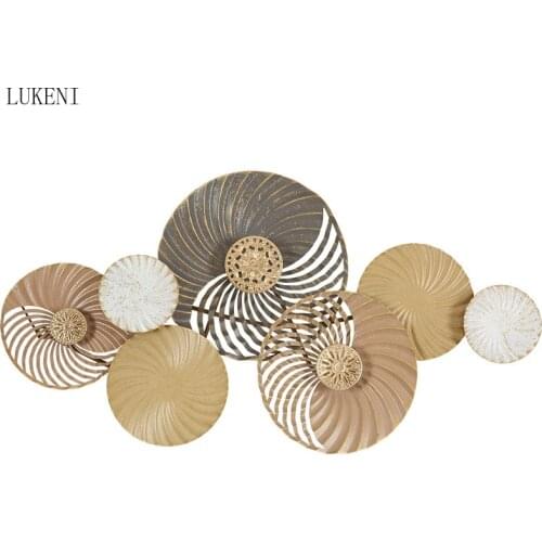 New Chinese Style Living Room Wall Light Luxury Decoration Wall Hanging Sofa Wrought Iron Creative Porch Retro Wall Decoration