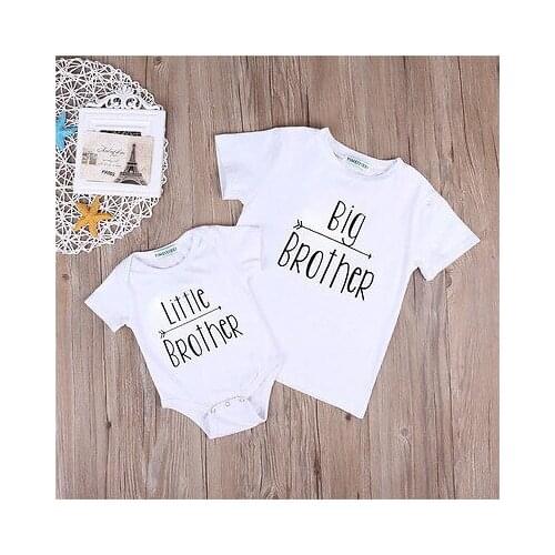 Family Matching Little big Brother T-Shirts Baby Boy Romper Big Brother T-shirt Tops Matching Outfit