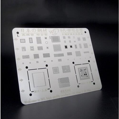 WL BGA Stencil Tin template for iPhoneX XSMAX XR 8 8P 7 7P 6S 6SP 6 6P Motherboard IC Chip BGA Reballing Stencil Kit repair tool