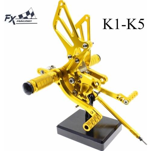 CNC Motorcycle Foot Pegs Rest Footpegs Rearset Rear Set Footrest For Suzuki GSXR 750 GSXR600 GSXR 600 K1 K2 K3 K4 K5 1997-2005