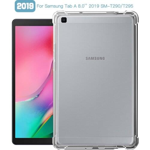 Shockproof Cover For Samsung Galaxy Tab A 8.0'' 2019 SM-T290 SM-T295 T297 8.0'' Case TPU Silicon Transparent Cover Coque Fundas