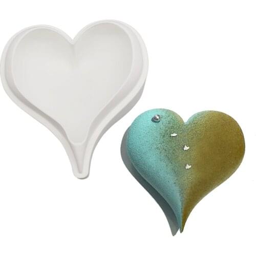 6 Inch 3D Love Heart Dessert Cake Silicone Mold Mousse Home Kitchen Baking Pastry Decoration Handmade Crystal Cake Candy Moulds