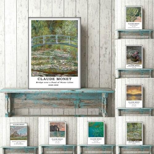 Modern Art, Claude Monet Bridge Over A Pond Of Water Lilies, Gallery Exhibition Poster, Monet Print, Poster Print, Wall Art