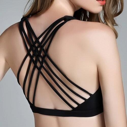 Sports Bra for Women Fitness Accessories Tops Gym Active Wear Brassiere Training Womens Clothing Women Cross Back Yoga Top