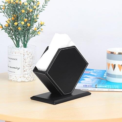 Tissue Boxes коробка для салфеток Of Dining-room Simple Black Square Coriaceous Shape Diamond Nordic Style Individual Character