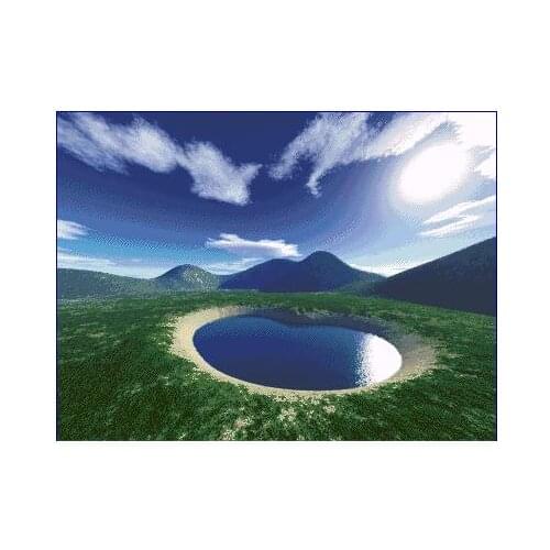 Yaochi Scenery Blue Sky Clouds Top Quality Embroidery Needlework 14CT Unprinted Cross Stitch Kits DIY Art Handmade Home Decor