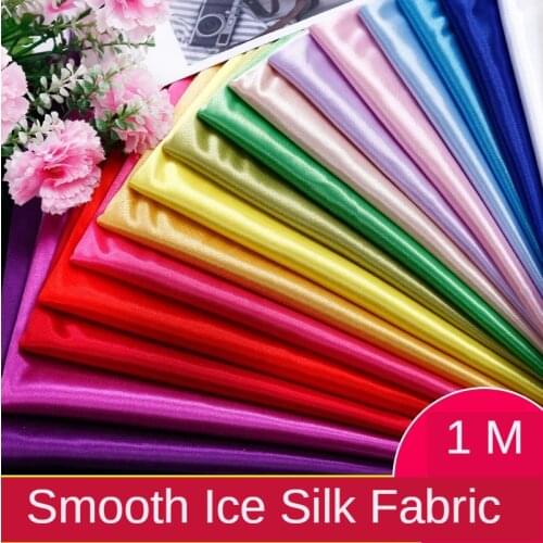 Pearl Ice Silk Fabric Elastic Gauze Curtain Curtain Wedding Decoration Background Cloth By The Meter Brocade Sewing Black White