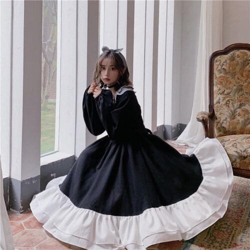 Bella Philosophy Wonder new Goth Dress Elegant Lack Patchwork Japanese Party Midi Dress Female High Street Vintage Korean Dress