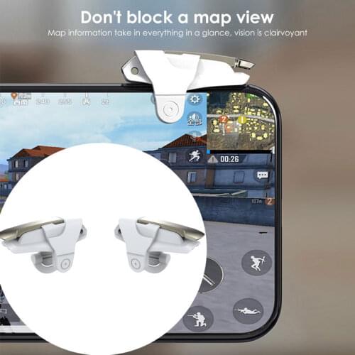 1pair Trigger Fire Button Gamepad Aim Key Shooter Controller For PUBG Game Accessories Mobile Phone For Android IOS iPhone L1R1