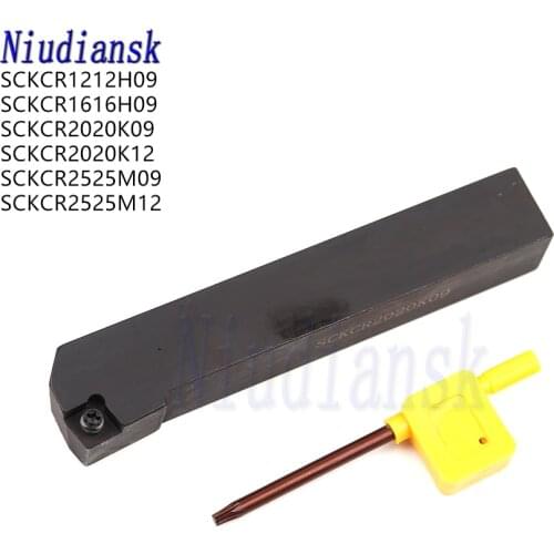1pc SCKCR1212 SCKCR1616H09 External Turning Tool SCKCR2020K12 SCKCR2525M12 CNC Lathe Tools SCKCL Arbor Outer Circle Tool Holder