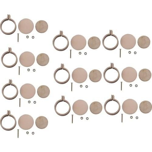 10pcs Wood Embroidery Hoop Frame DIY Pendant Brooch Jewelry Making 20mm 25mm