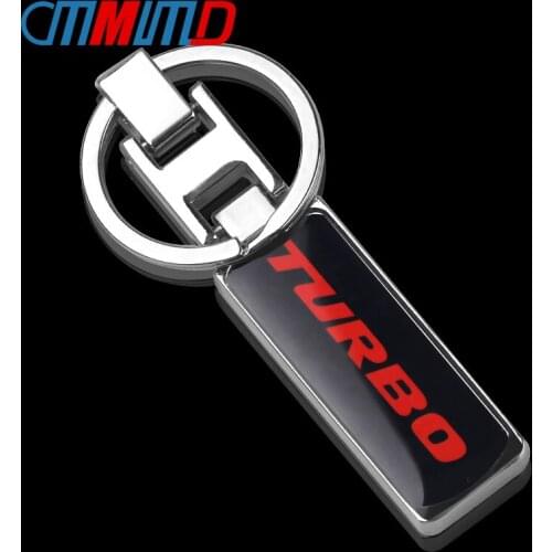 3D Metal Car Styling Turbo Key Chain Key Ring For BMW Audi Volkswagen Ford Nissan Toyota Opel Keychain car accessories
