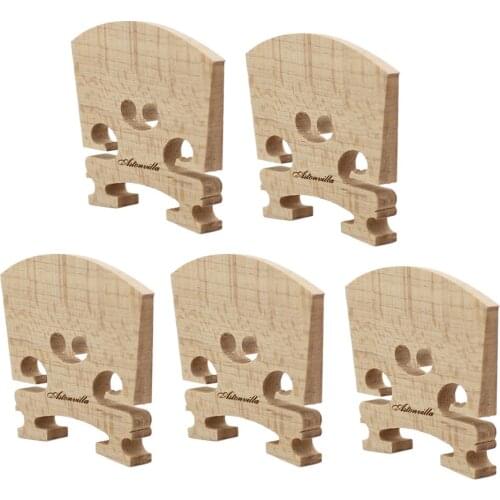 5 Pieces Maplewood Full Size Violin Bridges Bowed Instrument Parts DIY