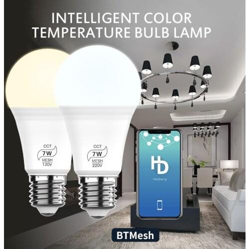 7W WiFi Smart Light Bulb BT Mesh Net LED RGB Lamp Work With IOS / Android APP Home 120V RGB Dimmable Timer Function Magic Bulb