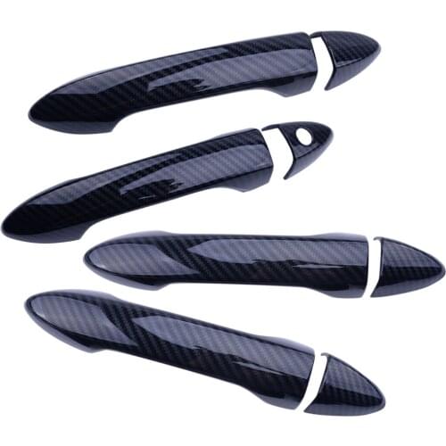 8PCS/SET Carbon Fiber Texture Car Door Handle Covers Trims Moulding fit for Honda Accord 2013 2014 2015 2016 2017