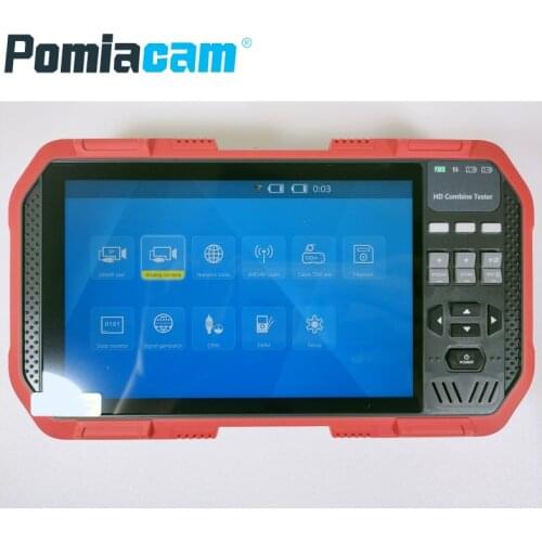 A82 A86 HD IP CCTV Tester Monitor 5 In 1 H.265 4K AHD CVI TVI CVBS Camera Test 8MP ONVIF HDMI Input and Multimeter Optical fiber
