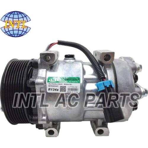 Sanden SD7H15 709 4676 4544 4816 3664395C1 3547917-C1 3628700-C1 auto ac compressor for International Navistar truck 8pk 12V