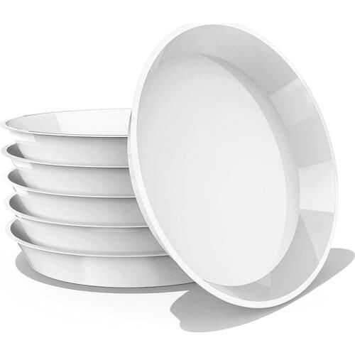 Plant Saucer 6 Pack 13.5 Inch Plastic Plant Trays, Sturdy and Durable Flower Pot Containers Plant Pot Saucers