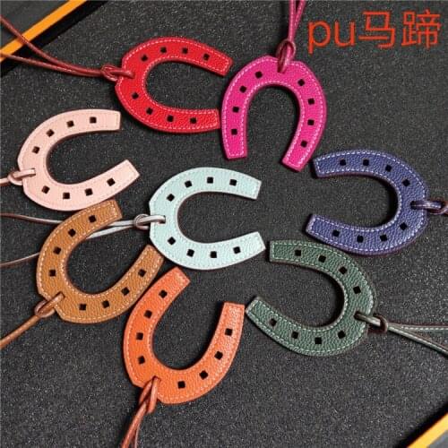 Brand Designer PU Faux Leather Shoe Boot Horseshoe Keychain Pendant For Women Ladies Bag Charm Accessories Ornament Gifts