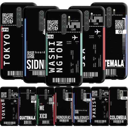 Plane Ticket Case for Redmi Note 9s 9 8 7 10 10s 10T K40 9T 9C 9A 10X Pro Prime NFC