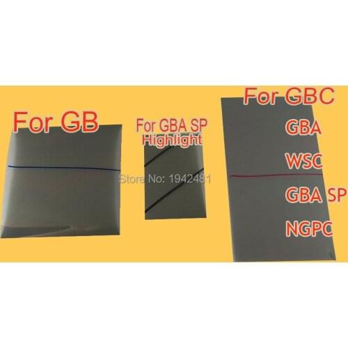 For Gamboy GB for GBA SP Highlight for GBC GBA WSC GBA SP NGPC Backlit Screen Modify Part Polarized Polarizer Filter Film Sheet