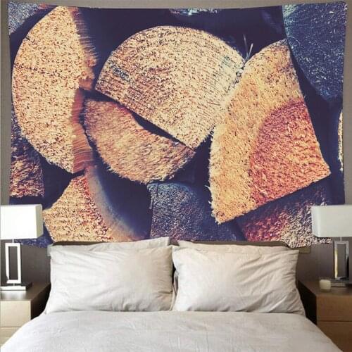 Firewood tapestry farmhouse decoration wall hanging blanket polyester wall fabric carpet large wall tapestry