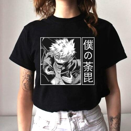 Japanese Anime My Hero Academia Dabi Printed Short Sleeved T Shirt Women Harajuku T-shirt Tops