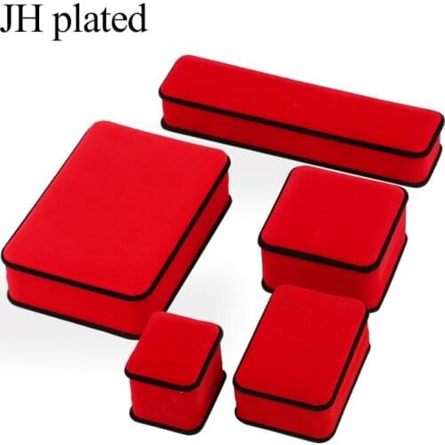 JHplated Jewelry Necklace Packaging gift boxes Red Blue Gray Rectangle gift box wrapping jewelry ring earrings box Pendant box