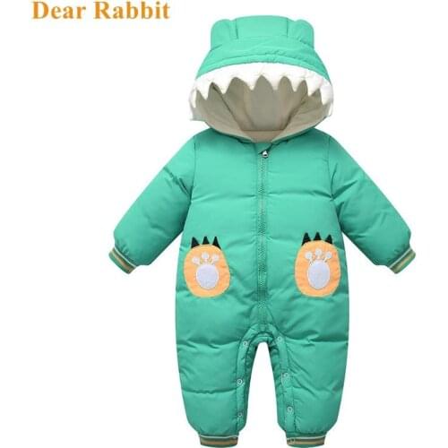 2020 New born Baby clothes Winter Snowsuit Plus Velvet clothing Thick Baby Boys Jumpsuit Romper Girls Overalls Toddler Coat 0-2Y