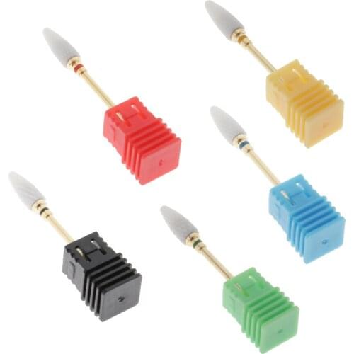 Lots 5 2.35mm Nail Cuticle Clean Drill Bit Sanding Grinding Head Bits Kit