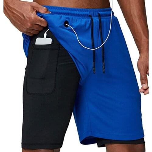 Men Running Shorts 2 In 1 2020 Sport GYM Shorts Men New Design Jogging Fitness Training Shorts Quick Dry Basketball Shorts Male