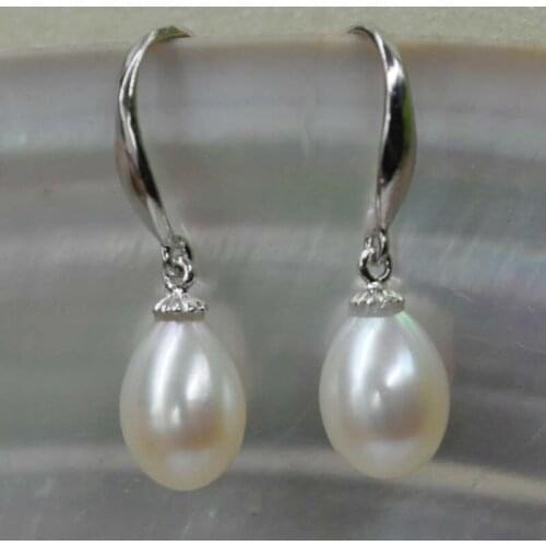 NEW AAA Lots 10 Pairs 7.5-8mm freshwater pearl earring drop Q30255 various colors