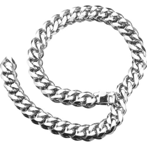 New Fashion Xxxtentacion Adjustable Choker Tail Punk Rapper Stainless Steel Mens Double Cuban Curb Chain Necklace 18-40"