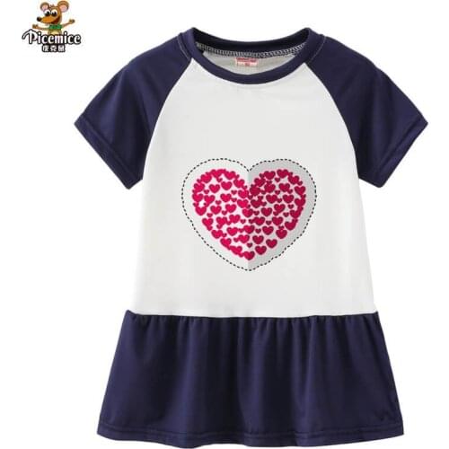 Girl Dress Print Baby Girl Dress New 2021 Summer Children Clothing Children Dress 0-8 Years