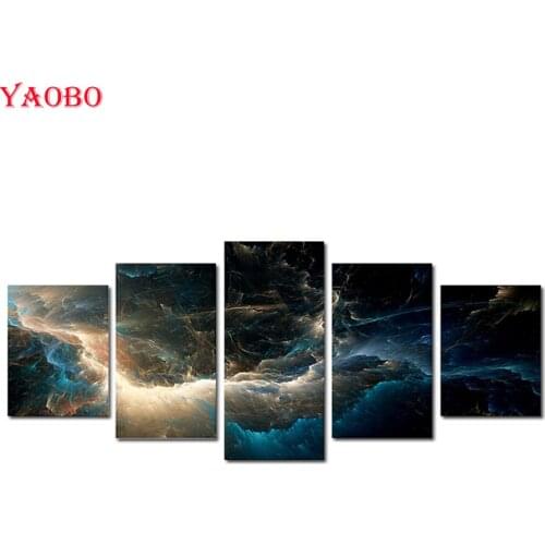 Full square/round Diamond Painting Abstract lightning Diamond Embroidery 5pieces DIY 5d Cross Stitch rhinestone Pictures mosaic