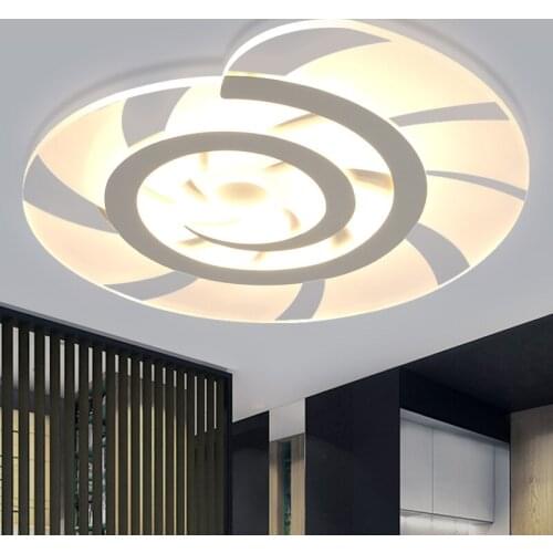 Simple Round LED Ultra - thin conch PVC creative ceiling lights modern bedroom lighting Mediterranean personality study lamp ZH