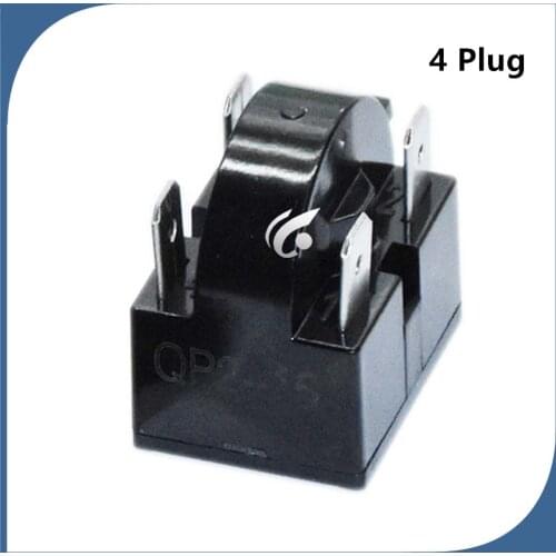 1pcs new 4 Plug Refrigerator fittings Refrigerator freezer PTC starter thermal protector relay QP2-12 QP2-22 QP2-33 QP2-15