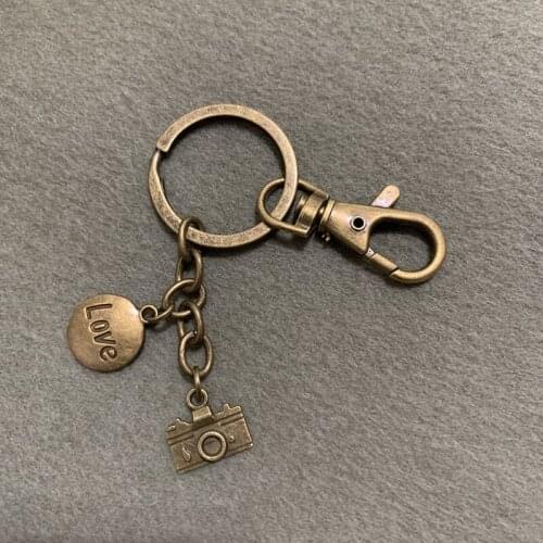 Retro Antique Bronze Camera Key Chains Creative Vintage Personailzed A Bunch Of Car Key Ring Bag Decoration Souvenirs