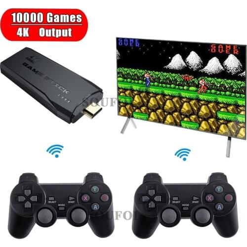 Retro Video Game Console With 2.4G Wireless Gamepads 10000+ Games Stick 4K HD Family TV Handheld Console For PS1/FC Dropshipping