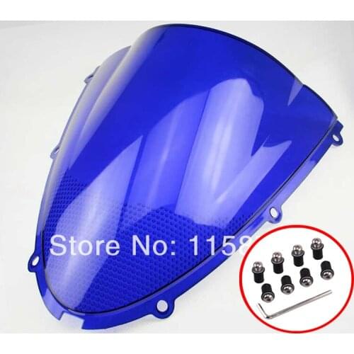 Blue motorcycle Windshield Case for Kawasaki ZX-6R 636 2005 2006 2006 2007 2008
