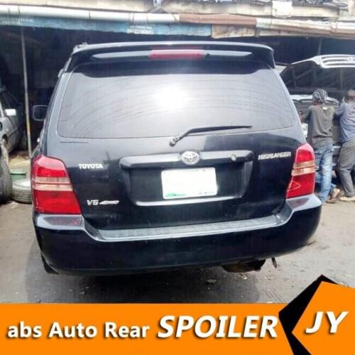 For TOYOTA HIGHLANDER Spoiler 1998-2005 HIGHLANDER spoiler High Quality ABS Material Car Rear Wing Primer Color Rear Spoiler