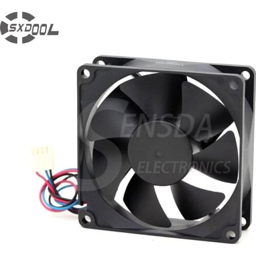 SXDOOL 80mm cooling fan FD488025MB-N DC 48V 0.06A 8025 8CM 3-wire double ball bearing cooler
