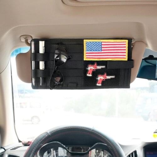 CQC Tactical Car Truck Sun Visor Organizer Vehicle Visor Panel CD Storage Bag Auto Accessories Holder EDC Tool MOLLE Pouch