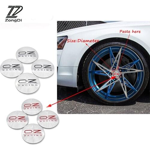 ZD 4Pcs Car Styling O.Z Tire Wheel Center Hub Cap Cover Sticker For Mercedes W203 W211 W204 W210 Benz BMW F10 E34 E30 F20 X5 E70