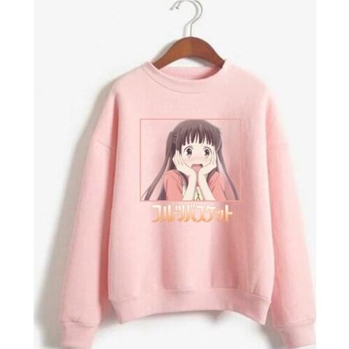 Girl Fan Sweatshirt Hoodie Funny Fruits Basket Cute Anime Honda Tohru Print Loog Sleeve Autumn Women Unisex Tops