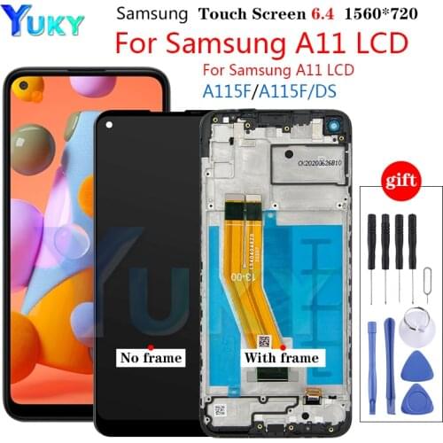 6.4" LCD For Samsung Galaxy A11 A115F A115F/DS LCD Display Screen replacement Samsung A11 Digitizer Galaxy Assembly with Frame