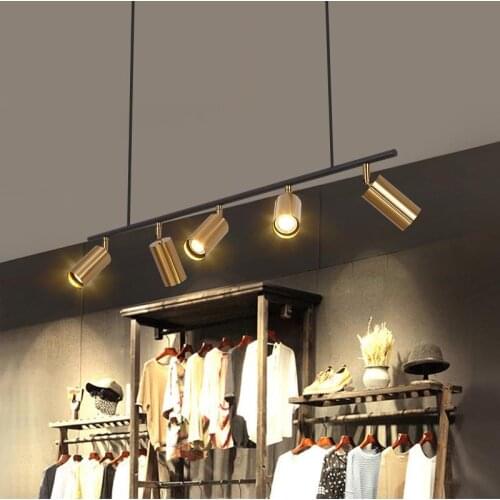 Gold/Black Simple LED Chandelier Modern Dining Room Island Long Hanging Light Kitchen Office Coffee Restaurant Bar Pendant Lamp